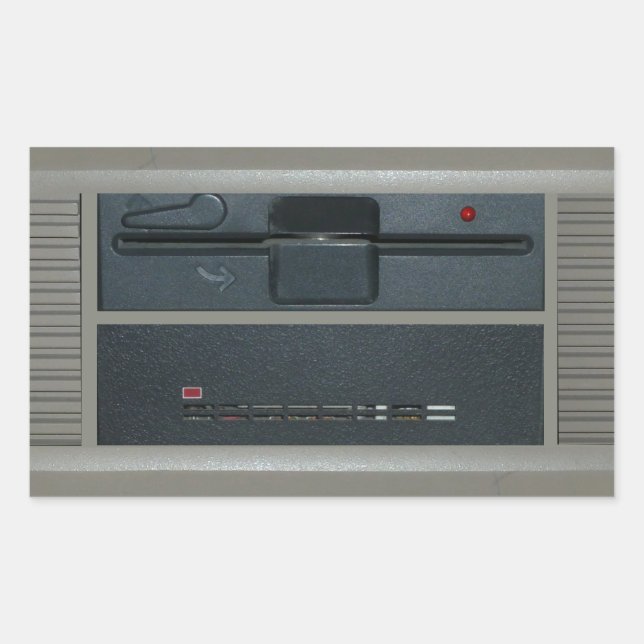 Adesivo Retangular Unidade De Disco De 5,25 Polegadas (Frente)