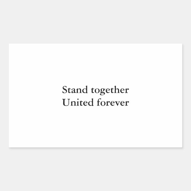 Adesivo Retangular Unidos para sempre (Frente)
