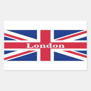 Adesivo Retangular Union Jack London ~ British Flag