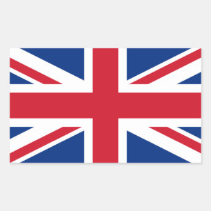 Adesivo Retangular Union Jack Reino Unido