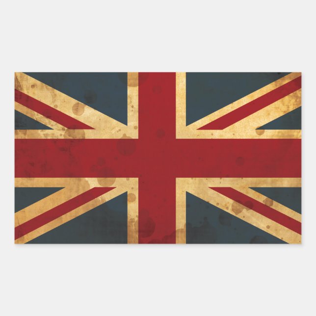 Adesivo Retangular Union Jack UK Flag (Frente)
