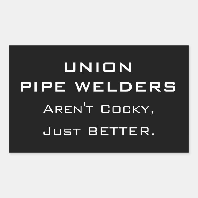 Adesivo Retangular Union Pipe Welders (Frente)