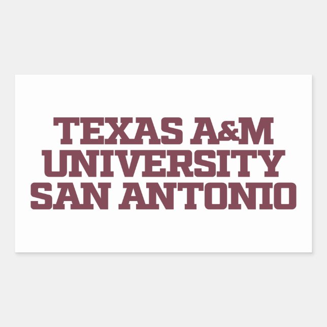 Adesivo Retangular Universidade do Texas A&M - San Antonio (Frente)