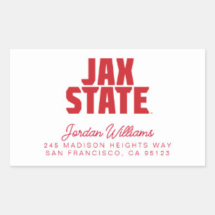 Adesivo Retangular Universidade Estadual de Jacksonville JAX STATE Bo