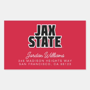 Adesivo Retangular Universidade Estadual de Jacksonville JAX STATE Te