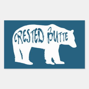Adesivo Retangular Urso Colorado Butte Crested