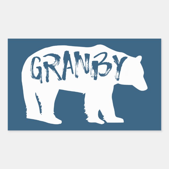 Adesivo Retangular Urso de Granby Colorado (Frente)