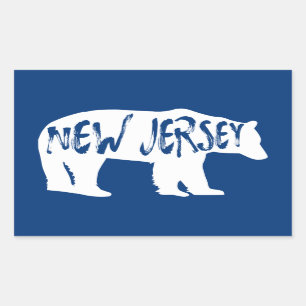 Adesivo Retangular Urso de Nova Jersey