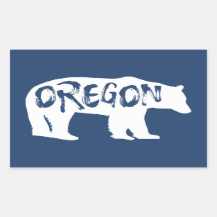 Adesivo Retangular Urso de Oregon