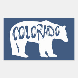 Adesivo Retangular Urso do Colorado