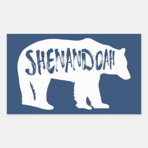 Adesivo Retangular Urso Nacional do Parque Shenandoah
