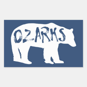 Adesivo Retangular Urso Ozarks
