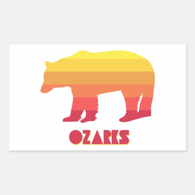 Adesivo Retangular Urso Ozarks (Frente)