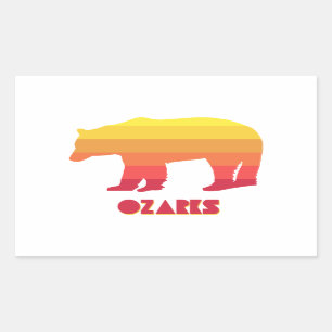 Adesivo Retangular Urso Ozarks