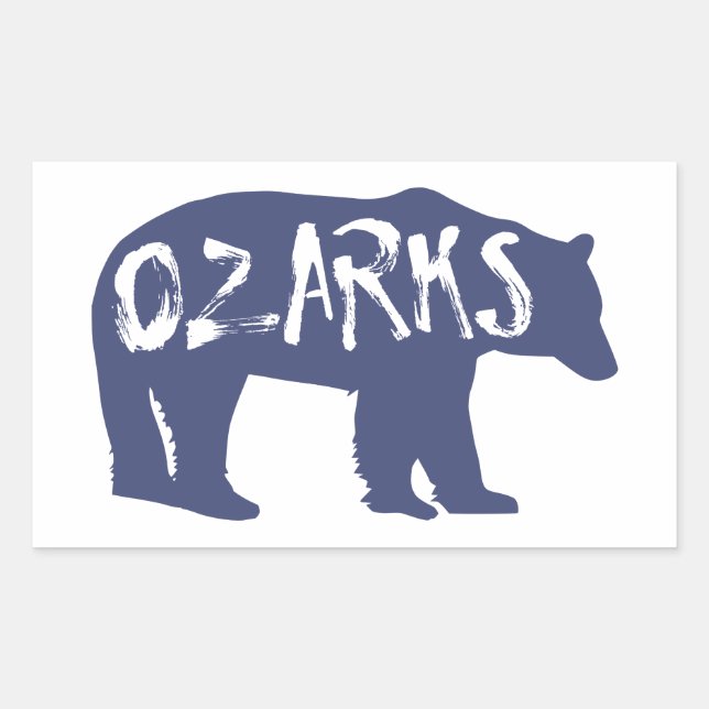 Adesivo Retangular Urso Ozarks (Frente)