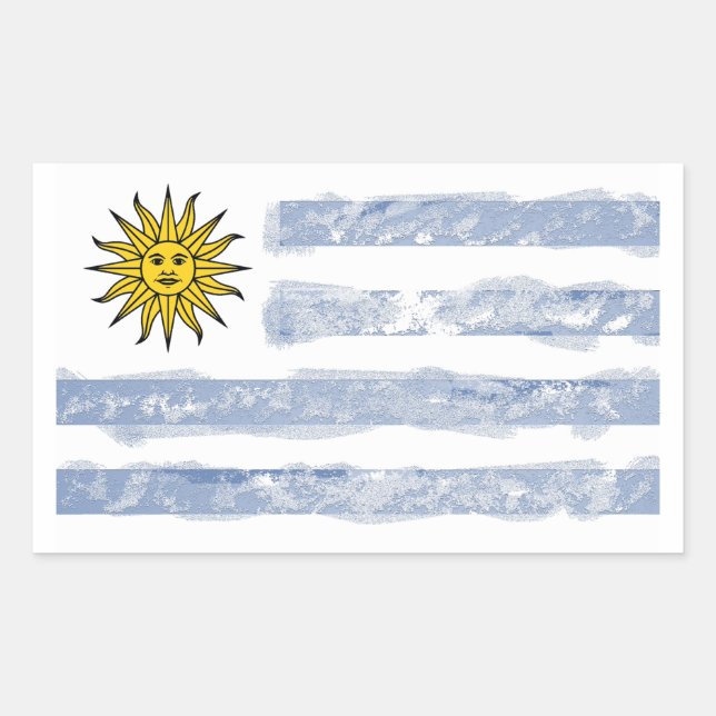 Adesivo Retangular Uruguai (Frente)