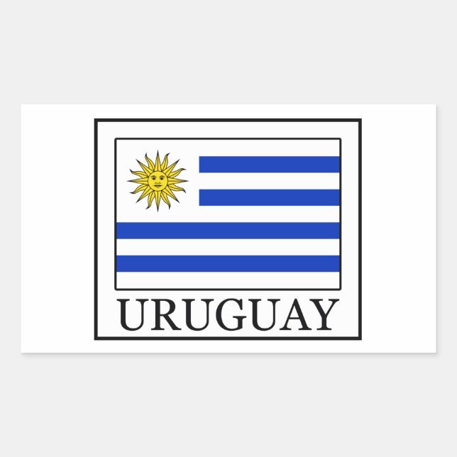 Adesivo Retangular Uruguai (Frente)
