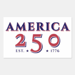 Adesivo Retangular US 250 Patriotic Keepsaokit Gift dos Estados Unido