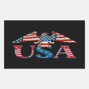 ADESIVO RETANGULAR USA AMERICAN EAGLE