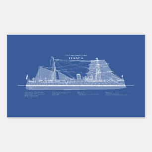 Adesivo Retangular USCG Cutter Itasca - ABD