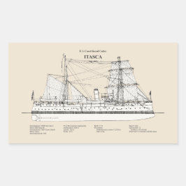 Adesivo Retangular USCG Cutter Itasca - SBD