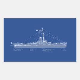 Adesivo Retangular USCG Cutter Modoc wpg-46 - ABD