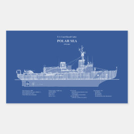 Adesivo Retangular USCG Cutter Polar Sea wagb-11 - ABD