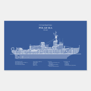 Adesivo Retangular USCG Cutter Polar Sea wagb-11 - ABD