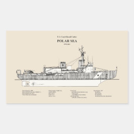 Adesivo Retangular USCG Cutter Polar Sea wagb-11 - SBD