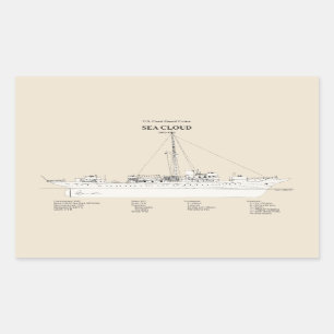 Adesivo Retangular USCG Cutter Sea Cloud wpg-284 - SBD