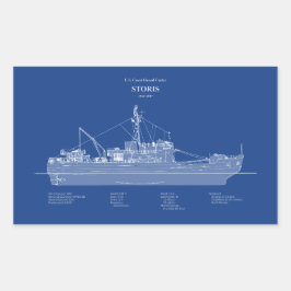 Adesivo Retangular USCG Cutter Storis wmec-38 - ABD