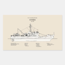 Adesivo Retangular USCG Cutter Storis wmec-38 - SBD