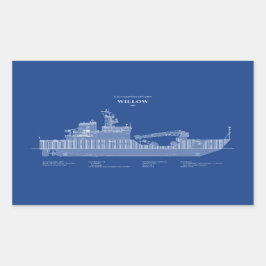 Adesivo Retangular USCG Cutter Willow wlb-202 - ABD