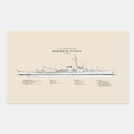 Adesivo Retangular USCG Roger B. Taney whec-37 - SBD