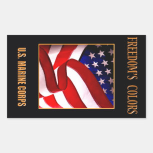 Adesivo Retangular USMC Sticker