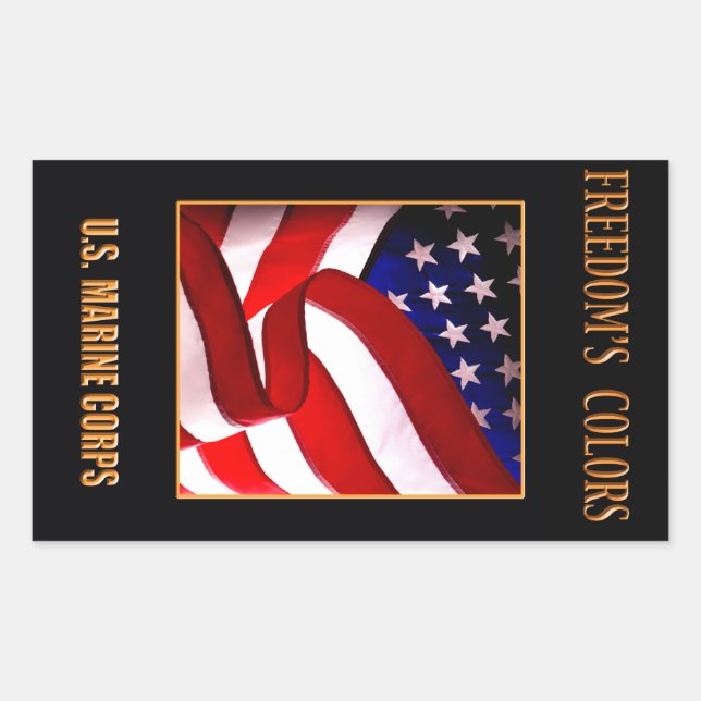 Adesivo Retangular USMC Sticker (Frente)