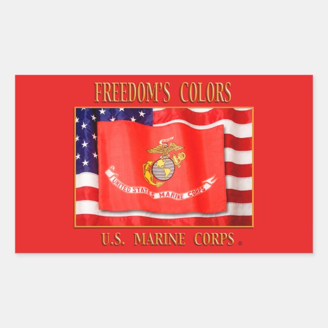 Adesivo Retangular USMC Sticker (Frente)