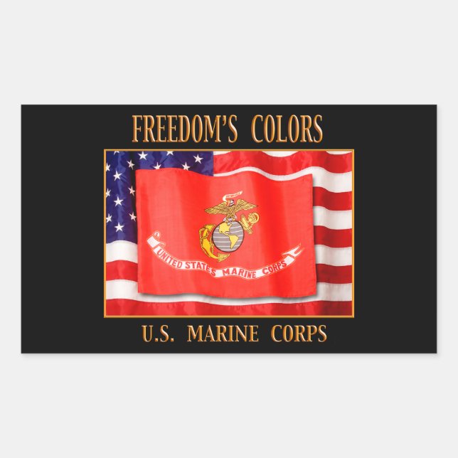 Adesivo Retangular USMC Sticker (Frente)