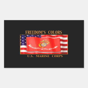 Adesivo Retangular USMC Sticker