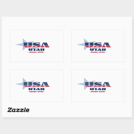 Adesivo Retangular Utah My Home State Sticker