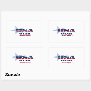 Adesivo Retangular Utah My Home State Sticker