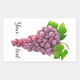 Adesivo Retangular Uvas rosadas