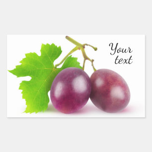 Adesivo Retangular Uvas vermelhas