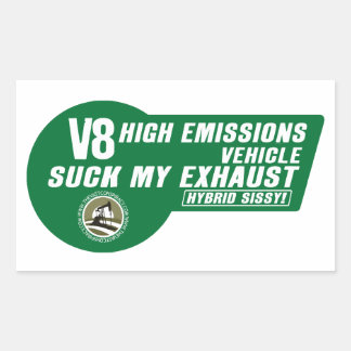 Adesivo Retangular V8 SUV Sticker (Verde na embalagem branca 4