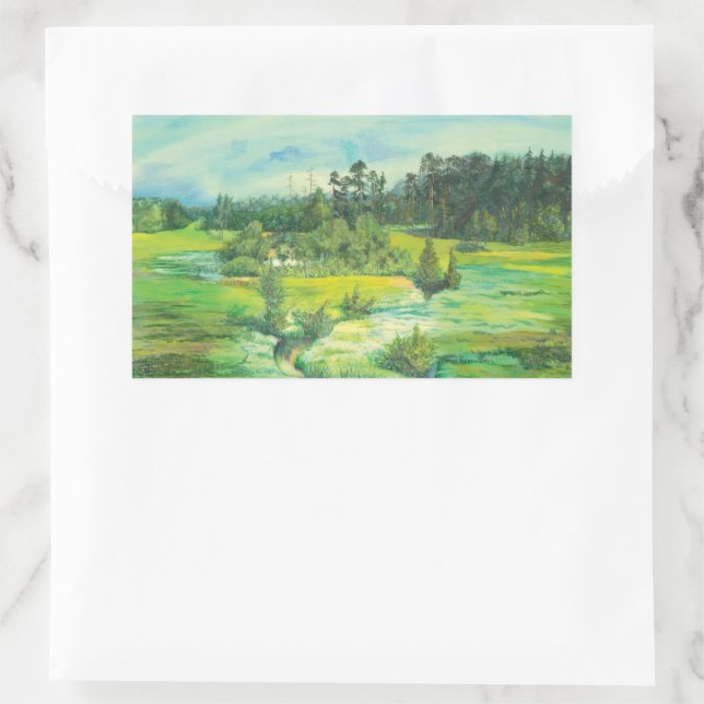 Adesivo Retangular vale verde (Bolsa)