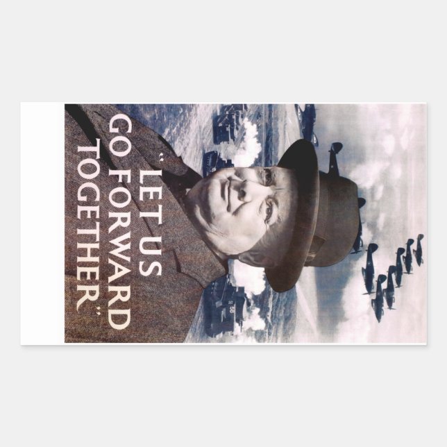 Adesivo Retangular Vamos Avançar Juntos (Frente)