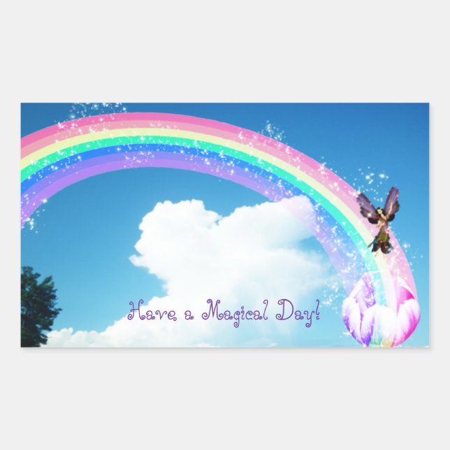 Adesivo Retangular Vamos faz arco-íris (Frente)