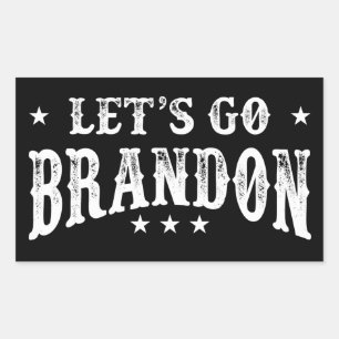 Adesivo Retangular Vamos Go Brandon