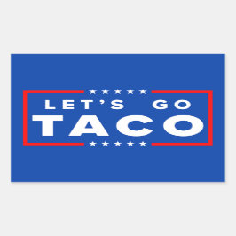 Adesivo Retangular Vamos Go Taco Sticker