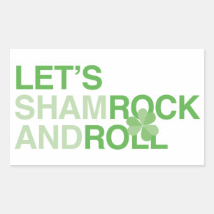 Adesivo Retangular Vamos Shamrock and Roll